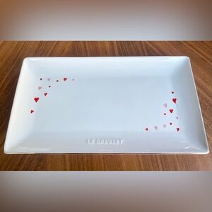 Le Creuset White Pink Red L’amour Heart Hostess Tray